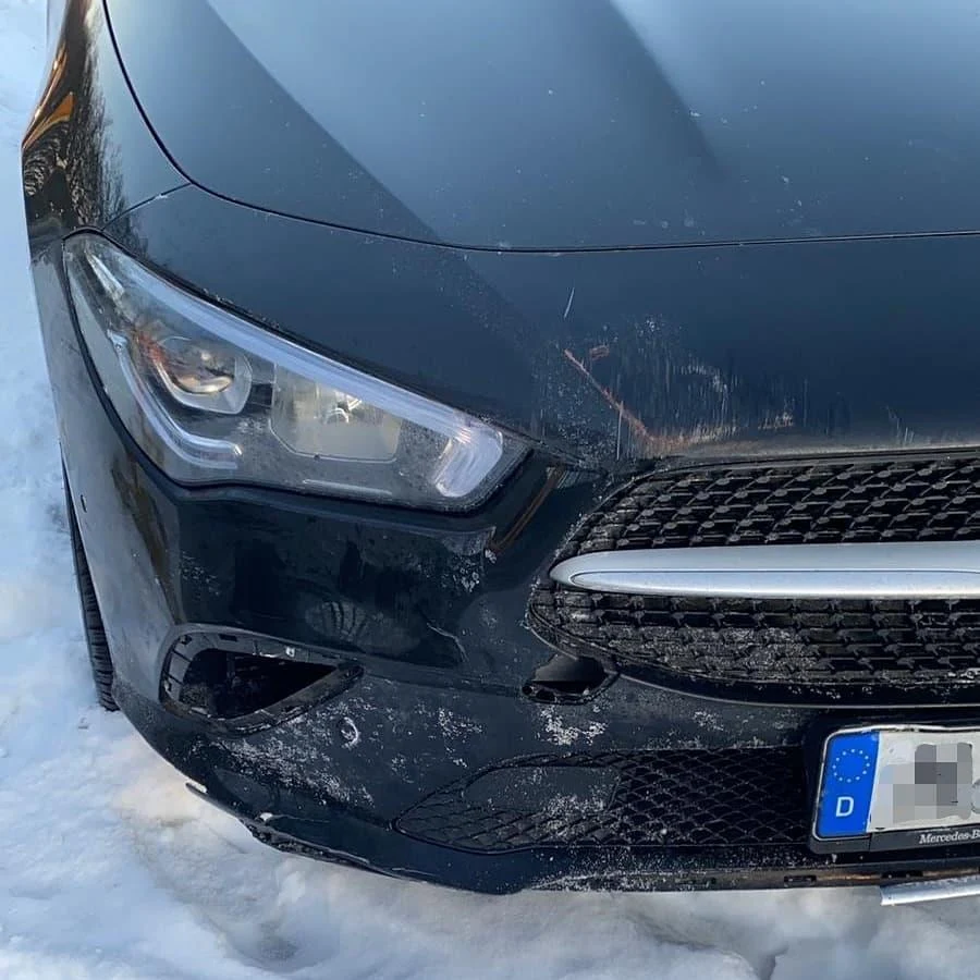 Unfallinstandsetzung · Mercedes CLA bei Autopark Verden – Vorher
